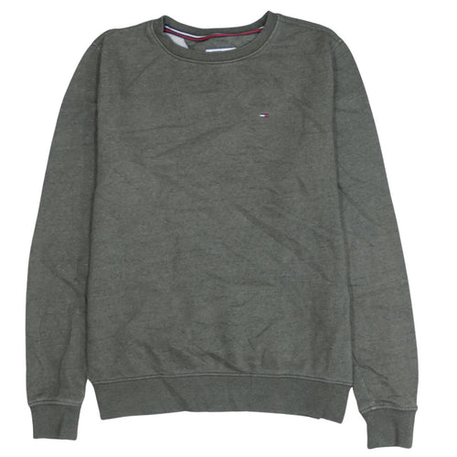 Tommy Hilfiger Denim Men's Grey Small Crew Neck Sweatshirt