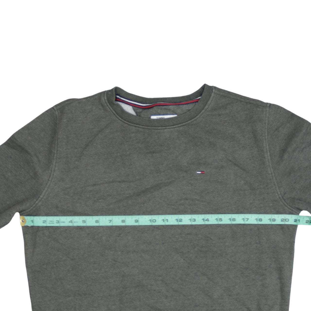 Tommy Hilfiger Denim Men's Grey Small Crew Neck Sweatshirt