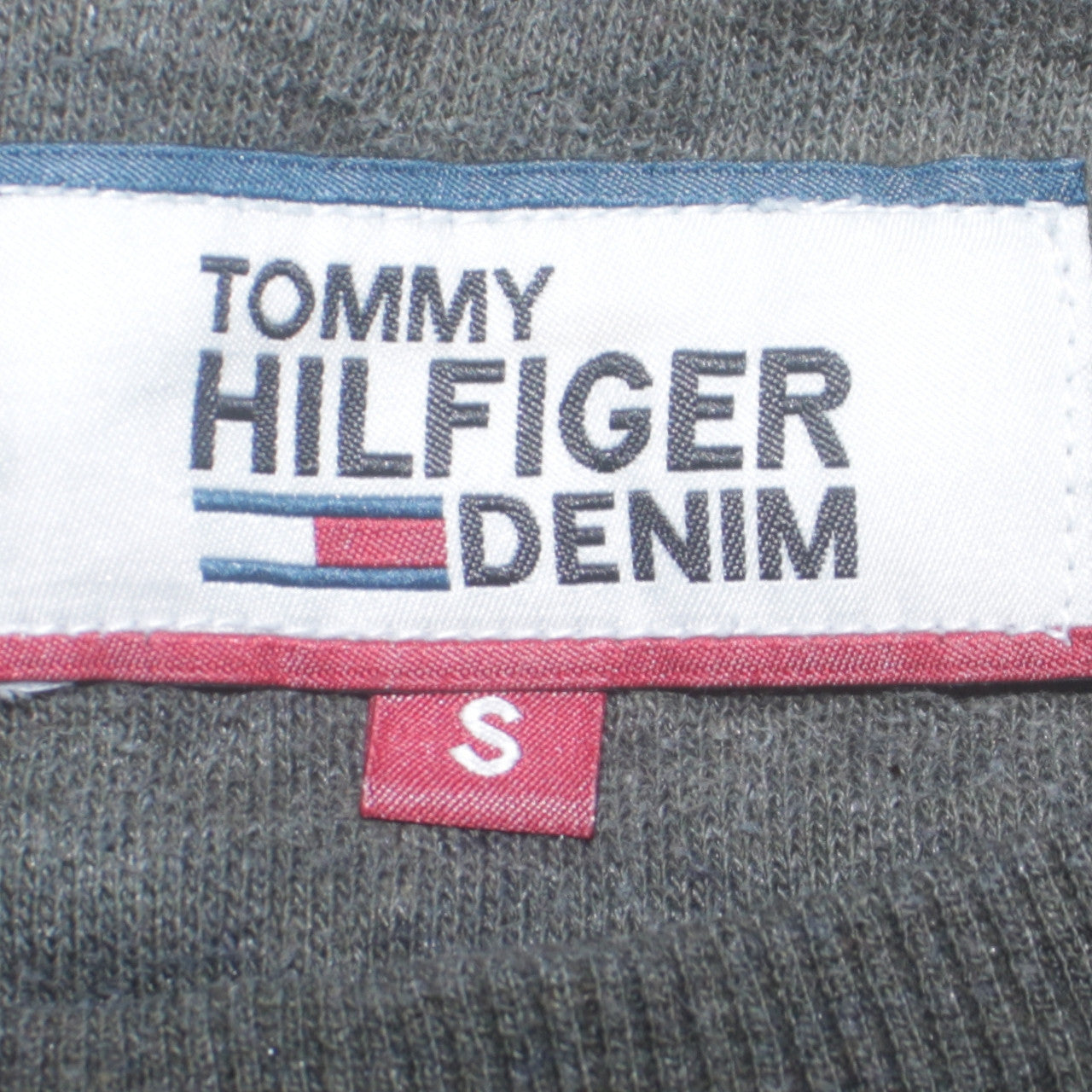 Tommy Hilfiger Denim Men's Grey Small Crew Neck Sweatshirt