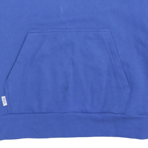 Diesel Mens Blue XS Pullover Hoodie Leisure Club Logo Fleece