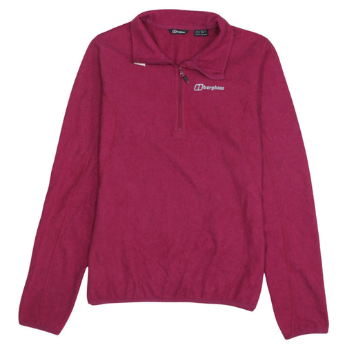 Berghaus Women’s Pink Fleece Pullover Sweatshirt Size M Half Zip Outdoor