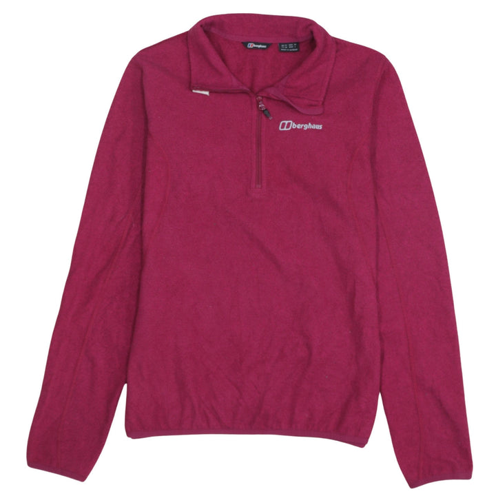 Berghaus Women’s Pink Fleece Pullover Sweatshirt Size M Half Zip Outdoor