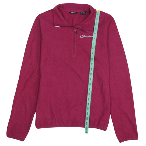 Berghaus Women’s Pink Fleece Pullover Sweatshirt Size M Half Zip Outdoor