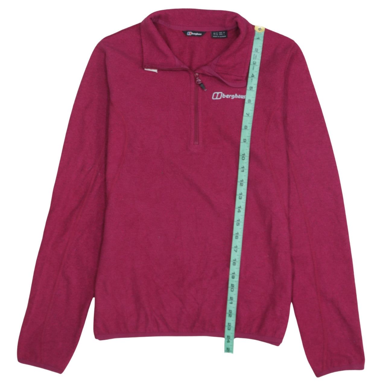 Berghaus Women’s Pink Fleece Pullover Sweatshirt Size M Half Zip Outdoor
