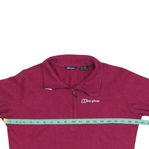 Berghaus Women’s Pink Fleece Pullover Sweatshirt Size M Half Zip Outdoor