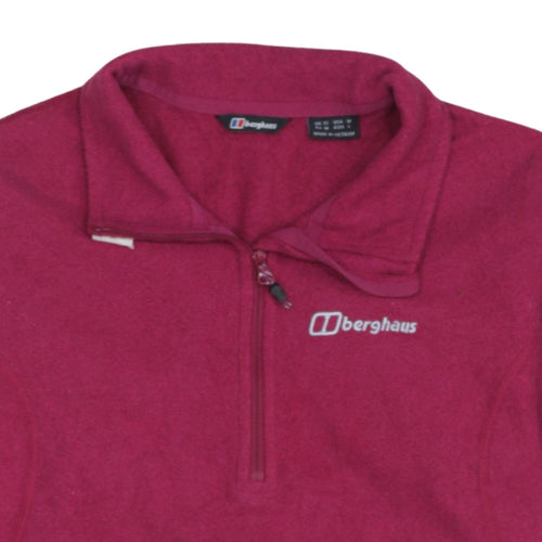 Berghaus Women’s Pink Fleece Pullover Sweatshirt Size M Half Zip Outdoor