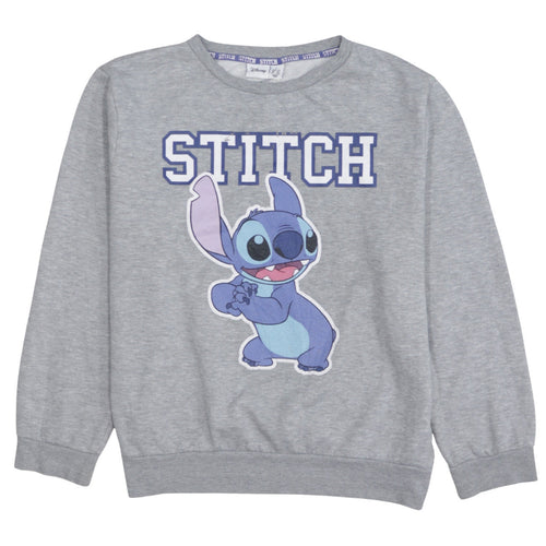 Disney Women’s Grey Stitch Sweatshirt L Character Print Pullover