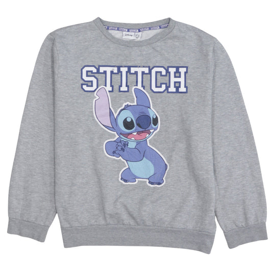 Disney Women’s Grey Stitch Sweatshirt L Character Print Pullover
