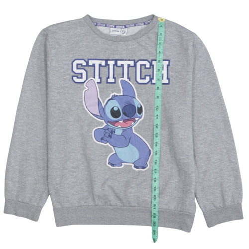 Disney Women’s Grey Stitch Sweatshirt L Character Print Pullover