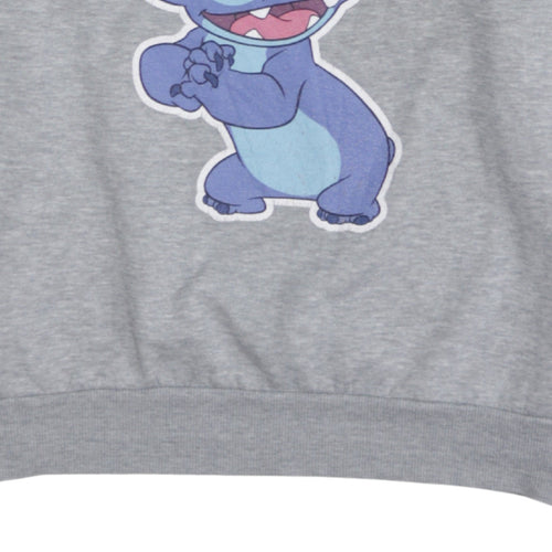 Disney Women’s Grey Stitch Sweatshirt L Character Print Pullover