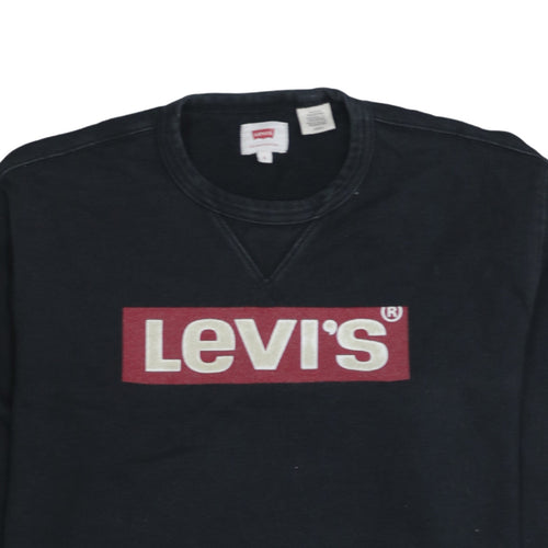 Levi's Men's Black Logo Crew Neck Sweatshirt Size S