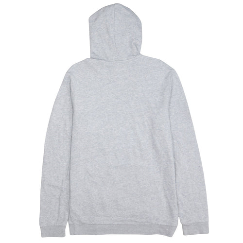 adidas Mens Grey Pullover Hoodie M Logo Graphic Sportswear