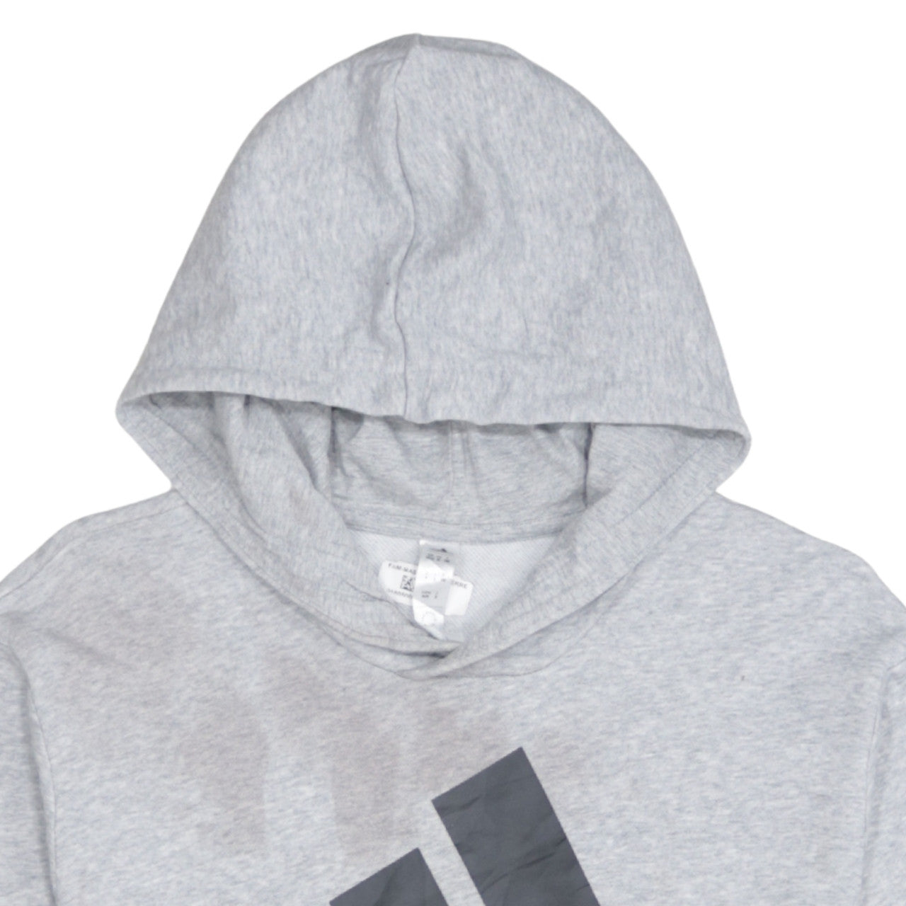 adidas Mens Grey Pullover Hoodie M Logo Graphic Sportswear