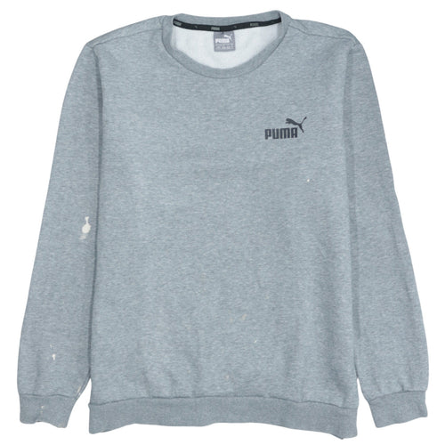 Puma Men's Grey Crew Neck Pullover Sweatshirt Size M