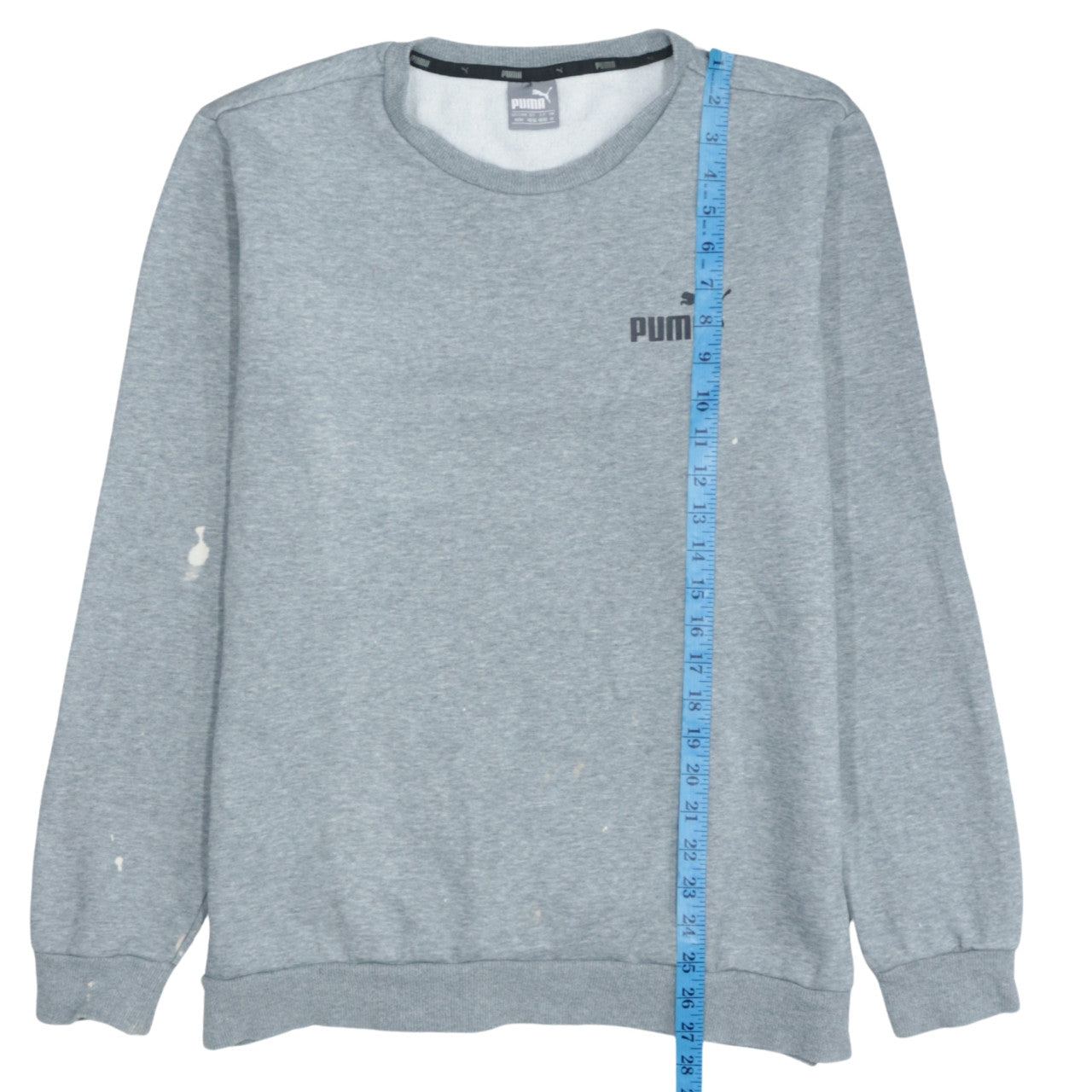 Puma Men's Grey Crew Neck Pullover Sweatshirt Size M