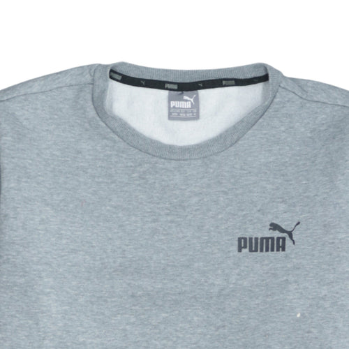 Puma Men's Grey Crew Neck Pullover Sweatshirt Size M