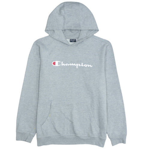 Champion Men's Grey XL Pullover Hoodie with Logo Print