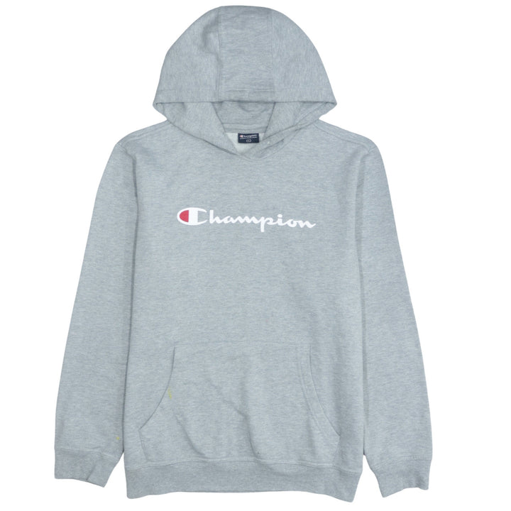 Champion Men's Grey XL Pullover Hoodie with Logo Print