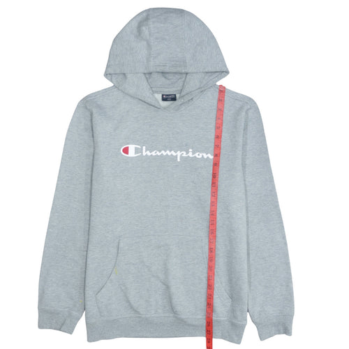 Champion Men's Grey XL Pullover Hoodie with Logo Print