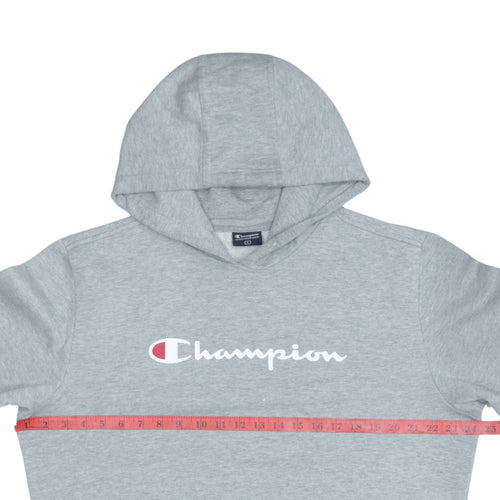 Champion Men's Grey XL Pullover Hoodie with Logo Print