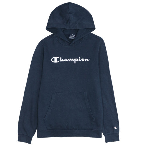 Champion Boys Navy Blue Pullover Hoodie Size 15-16 Years 2XL Graphic Logo
