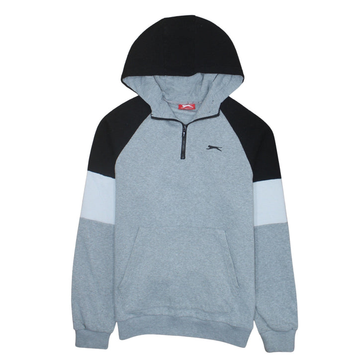 Slazenger Men's Grey 1/2 Zip Hoodie M Regular Fit Sportswear