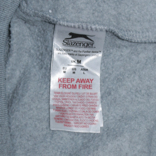 Slazenger Men's Grey 1/2 Zip Hoodie M Regular Fit Sportswear