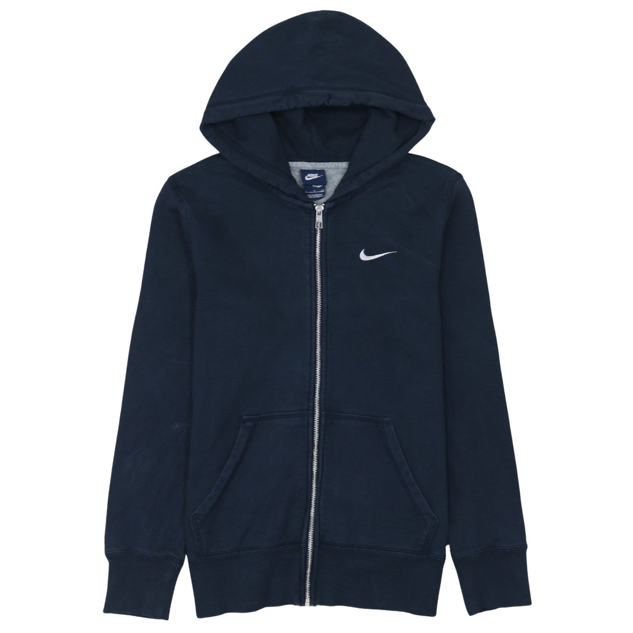 Nike Men's Blue Full Zip Hoodie S Regular Fit Cotton