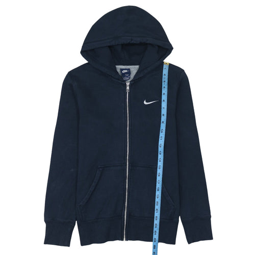 Nike Men's Blue Full Zip Hoodie S Regular Fit Cotton