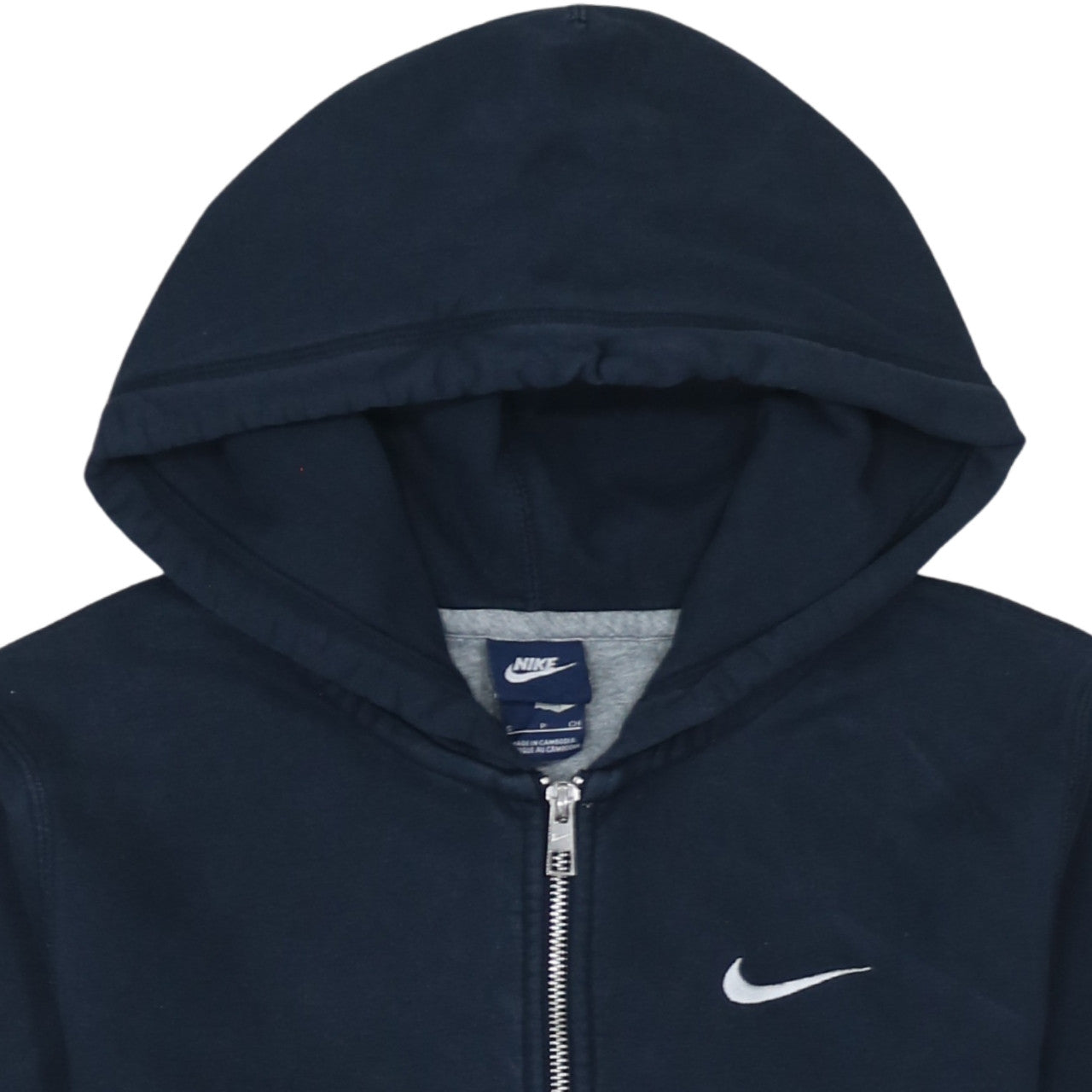 Nike Men's Blue Full Zip Hoodie S Regular Fit Cotton