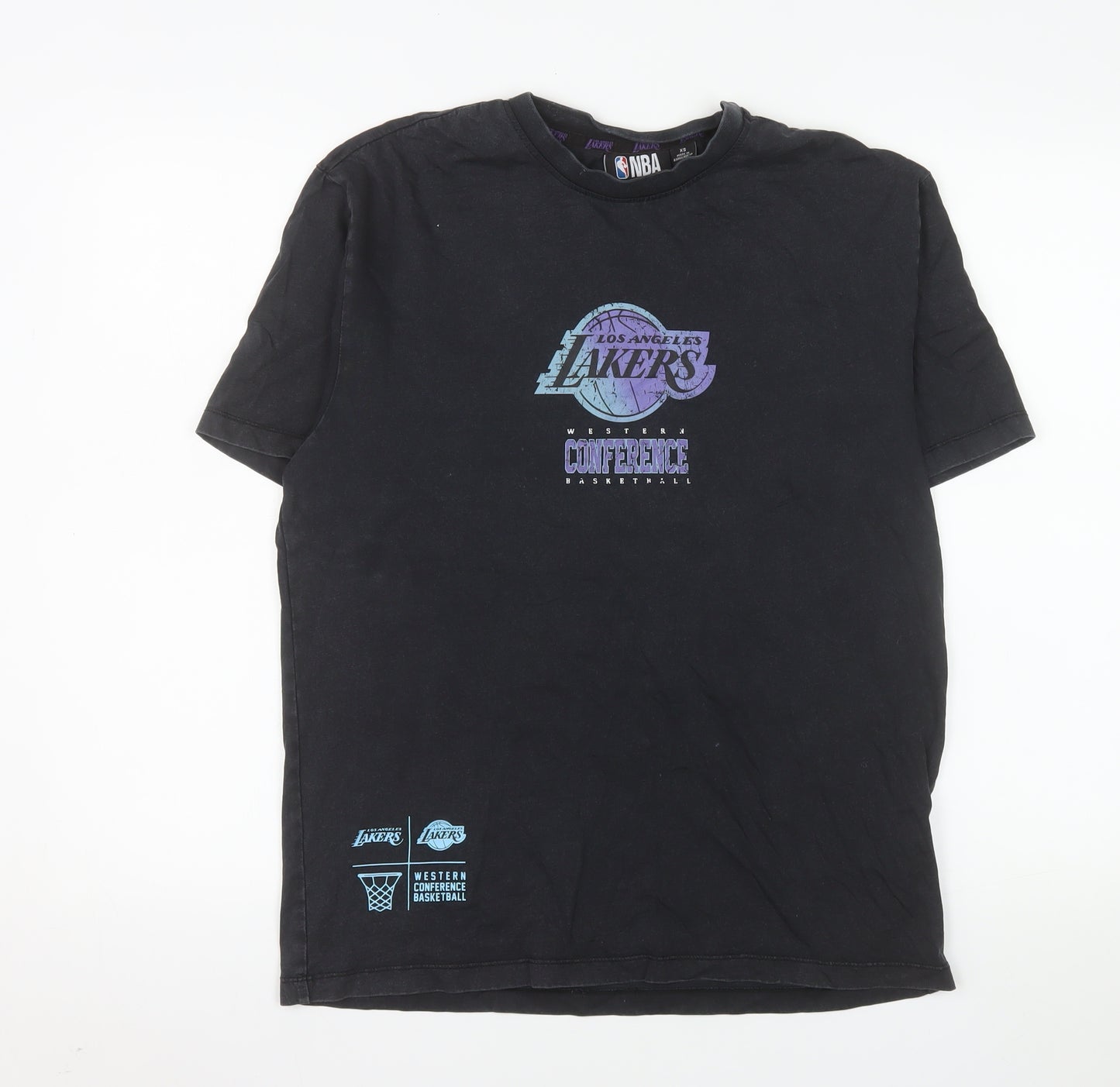 NBA Los Angeles Lakers Men's Black XS Graphic Basketball T-Shirt