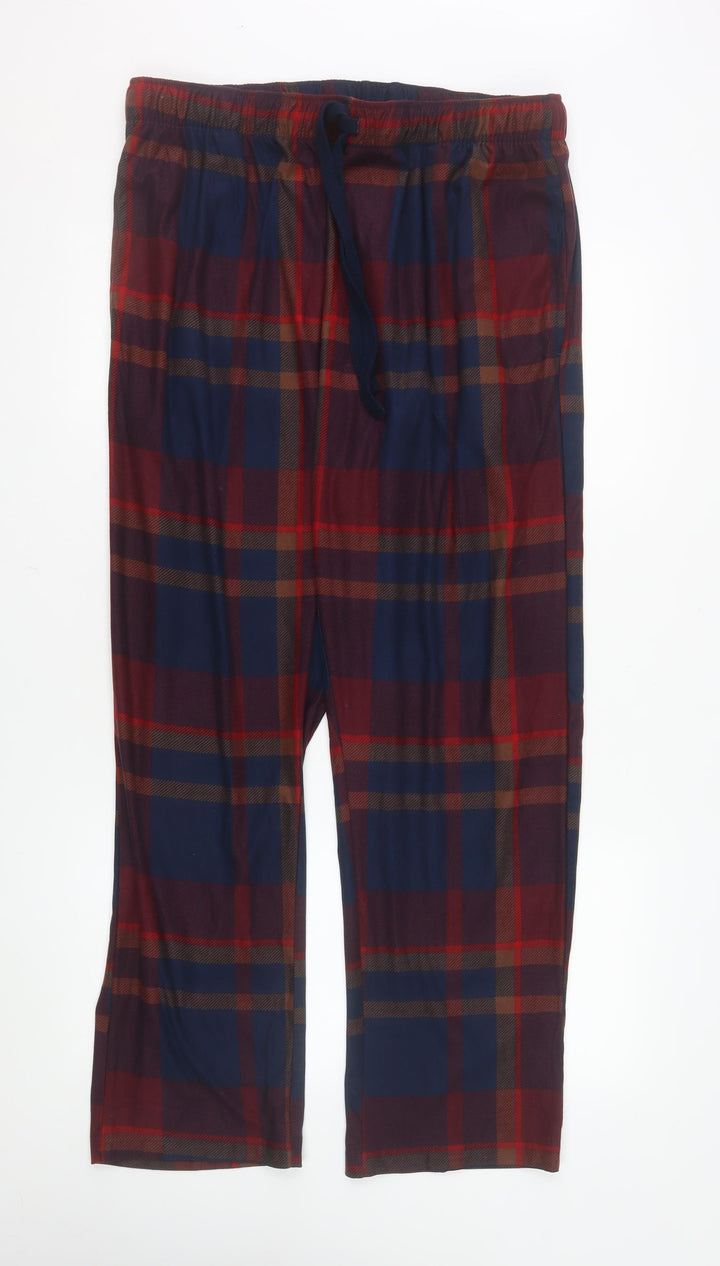 Next Men's Blue & Red Check Pyjama Pants XL Regular Fit