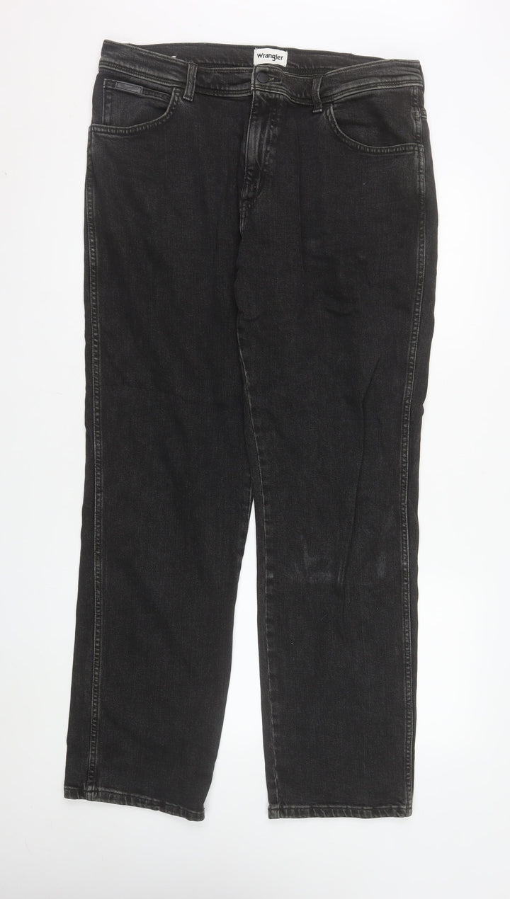 Wrangler Men's Black Straight Leg Texas Jeans W36 L32 Regular Fit