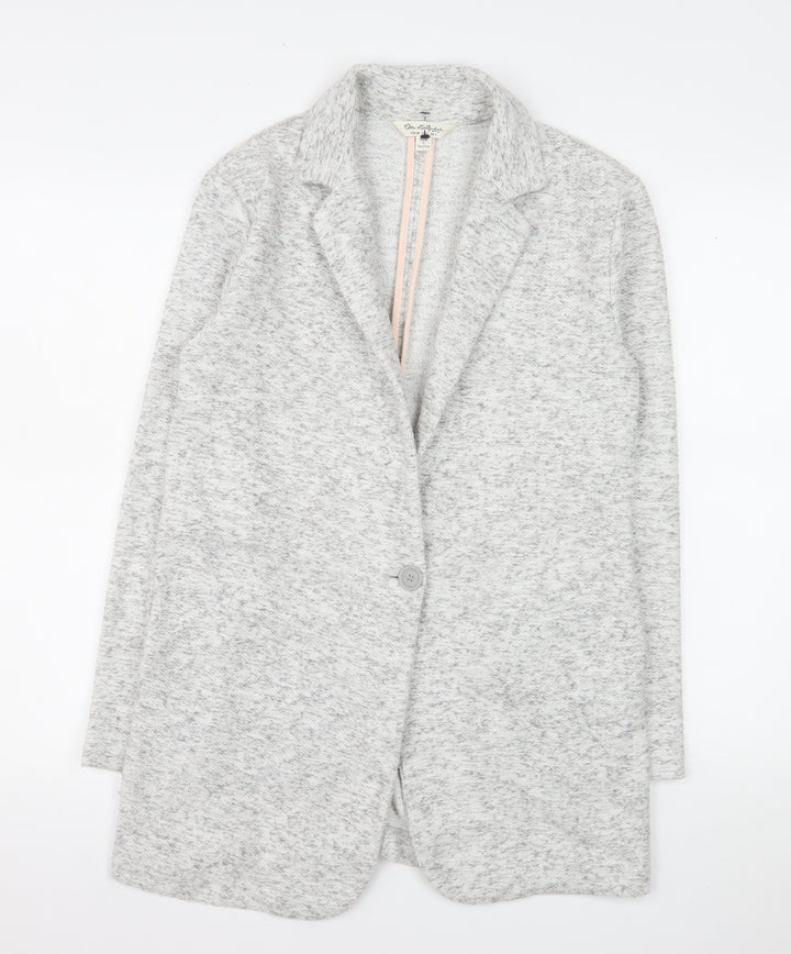 Miss Selfridge Women’s Grey Knit Mid-Length Blazer Jacket Size 6