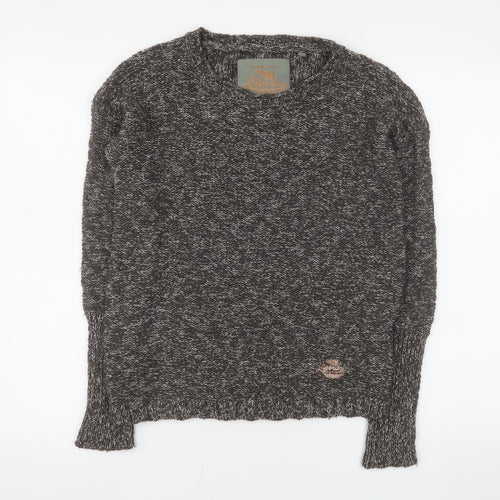 Superdry Womens Grey XS Crew Neck Knit Pullover Jumper
