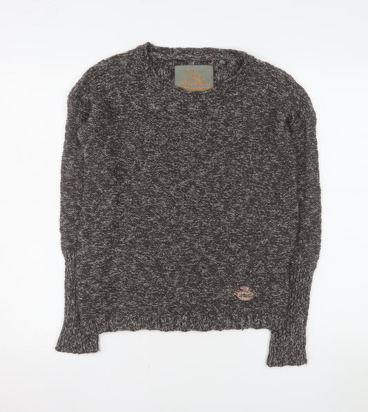 Superdry Womens Grey XS Crew Neck Knit Pullover Jumper