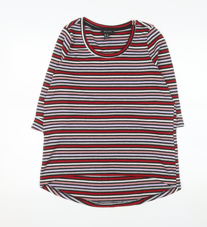 New Look Women’s Multicoloured Striped Pullover Jumper UK 12