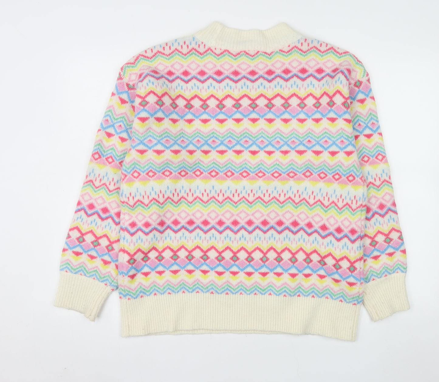 M&Co Women's Multicoloured Fair Isle Knit Jumper Size 12