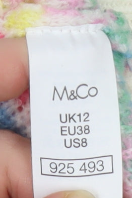 M&Co Women's Multicoloured Fair Isle Knit Jumper Size 12