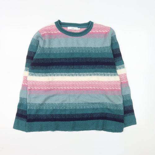 Isle Women’s Multicoloured Striped Knit Jumper Size 14-16 M