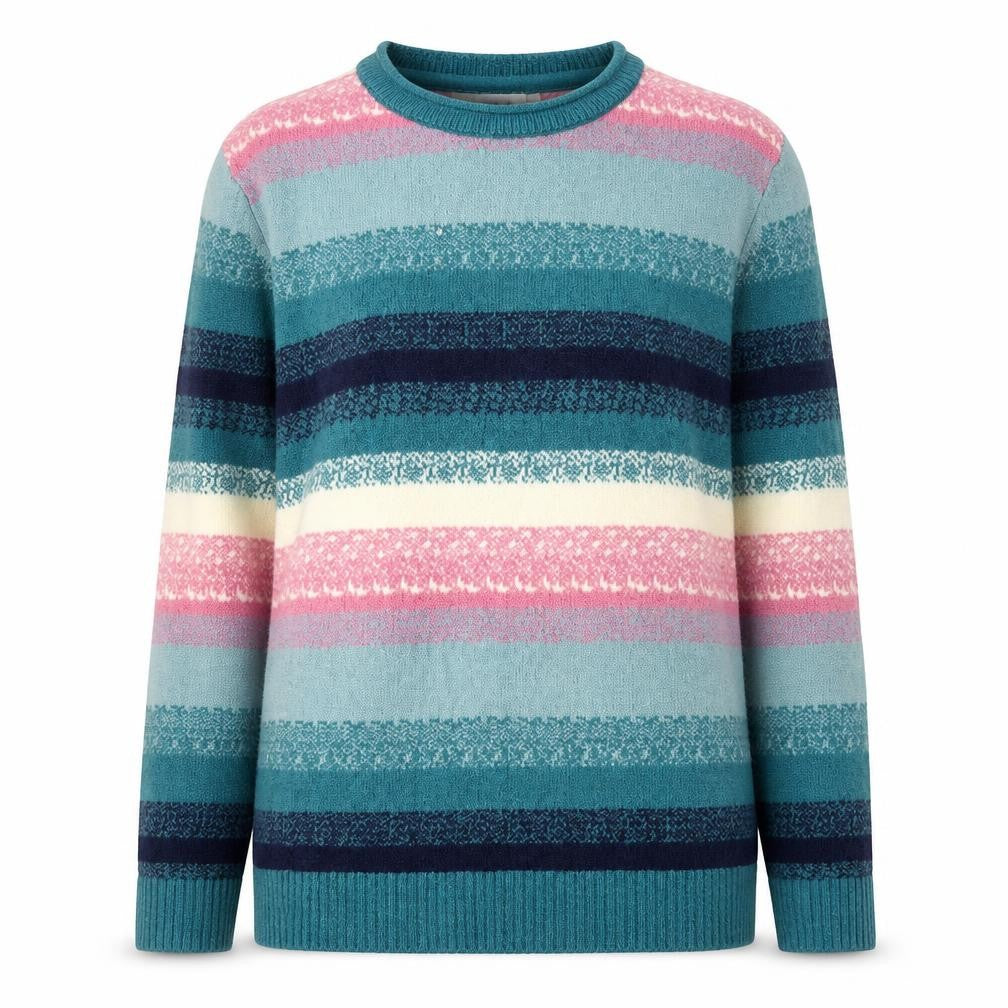 Isle Women’s Multicoloured Striped Knit Jumper Size 14-16 M