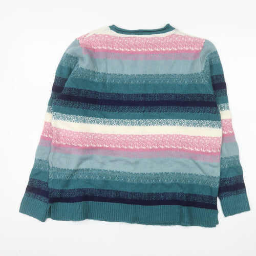 Isle Women’s Multicoloured Striped Knit Jumper Size 14-16 M