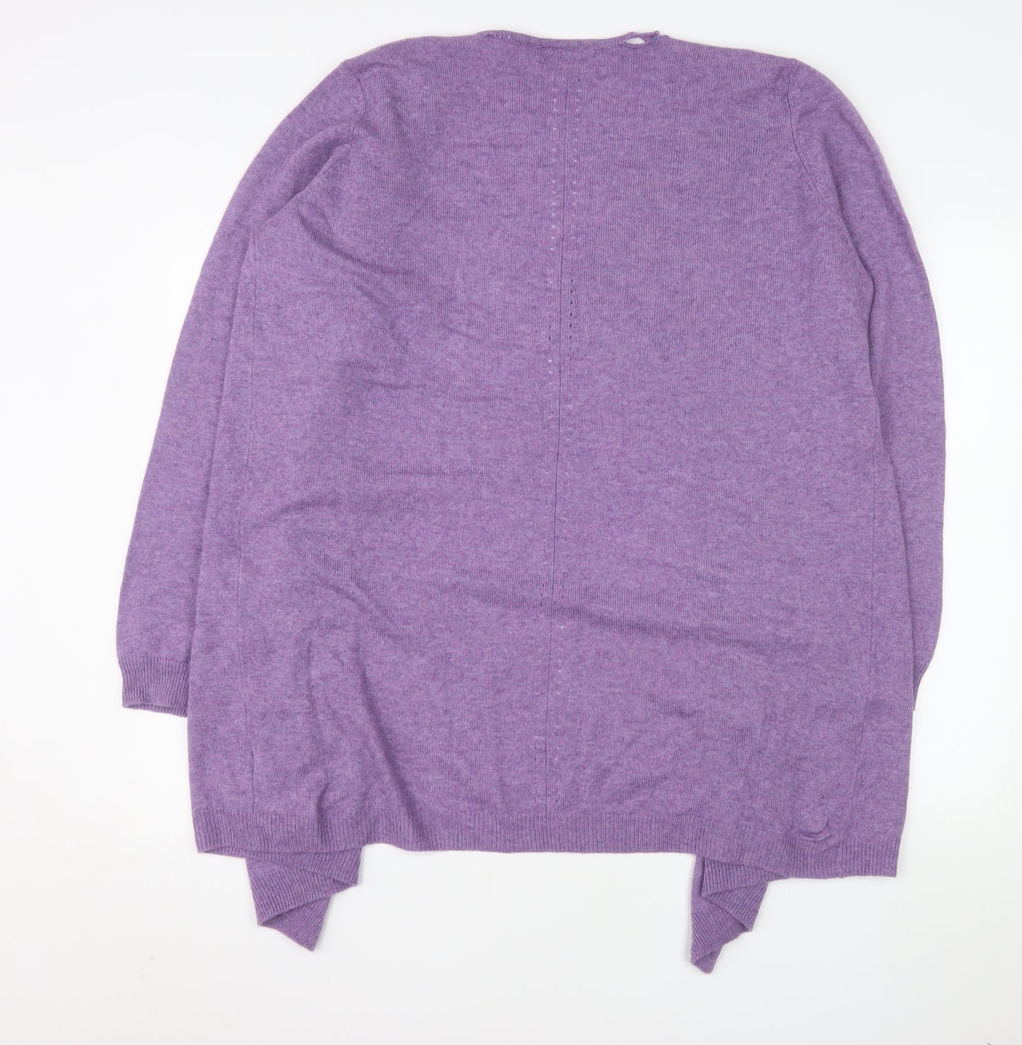 WoolOvers Womens Purple Merino Cashmere Cardigan Size L