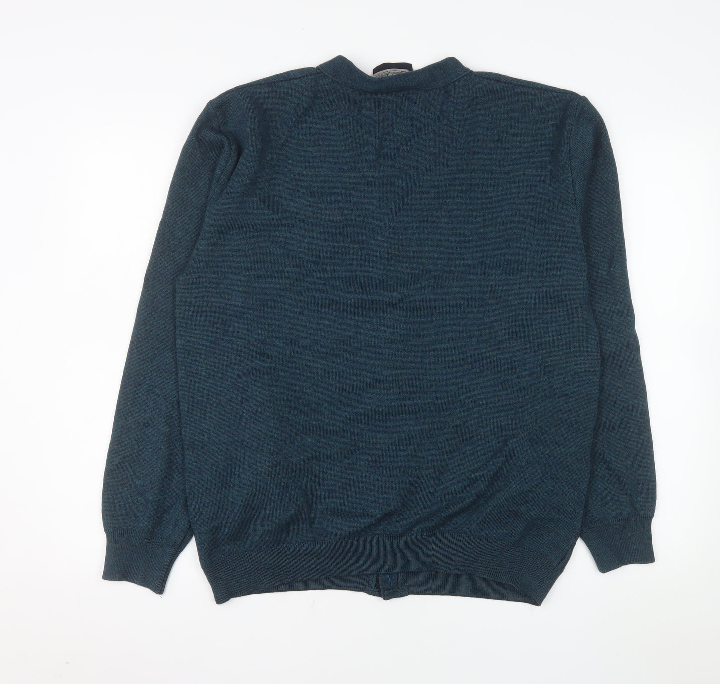Alessandro Martelli Men's Blue Wool Blend Button Cardigan L