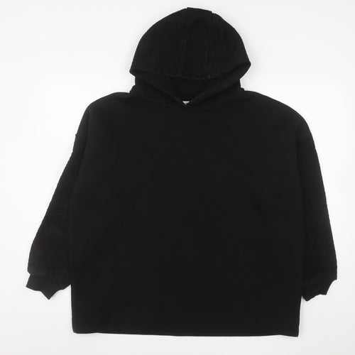 Gallery Women's Black Hoodie Large Cotton Blend Pullover
