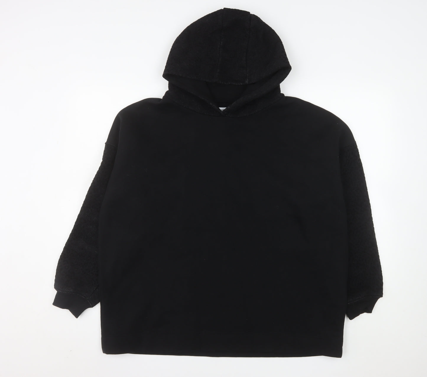 Gallery Women's Black Hoodie Large Cotton Blend Pullover