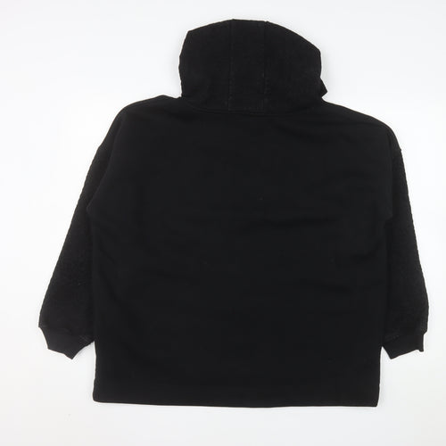 Gallery Women's Black Hoodie Large Cotton Blend Pullover