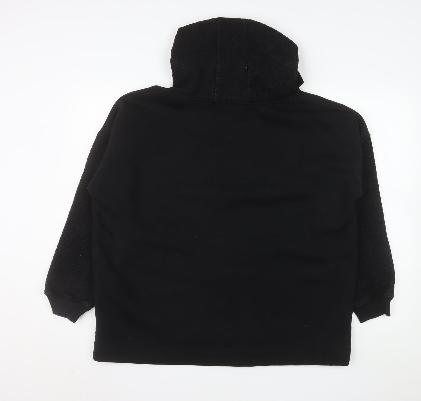 Gallery Women's Black Hoodie Large Cotton Blend Pullover