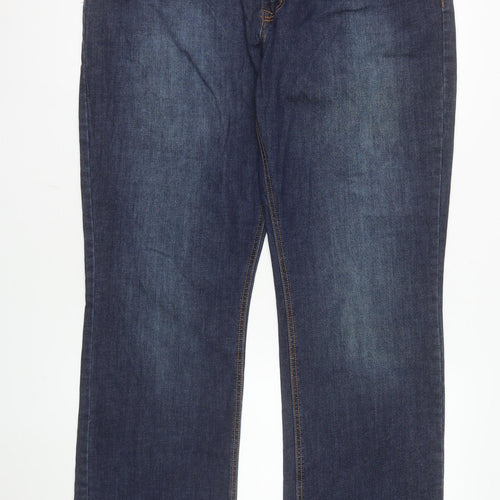 Forum Men's Blue Straight Leg Stretch Denim Jeans Size 48 Regular Fit
