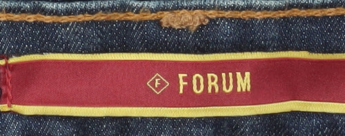 Forum Men's Blue Straight Leg Stretch Denim Jeans Size 48 Regular Fit